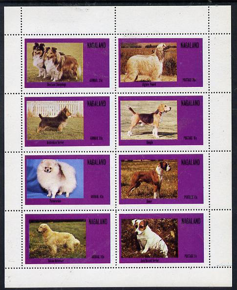Nagaland 1973 Dogs perf  set of 8 values (5c to 50c) unmounted mint, stamps on dogs   sheepdog   afghan   terrier   beagle   pomeranian   boxer   retriever   russell