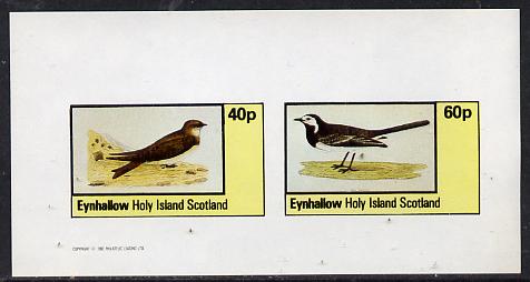 Eynhallow 1982 Birds #05 (Martin & Wagtail) imperf  set of 2 values (40p & 60p) unmounted mint, stamps on birds