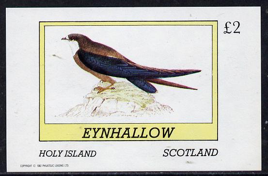 Eynhallow 1982 Martin imperf deluxe sheet (£2 value) unmounted mint, stamps on birds