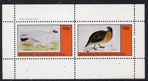 Bernera 1982 Game Birds #1 perf  set of 2 values (40p & 60p) unmounted mint, stamps on , stamps on  stamps on birds     game