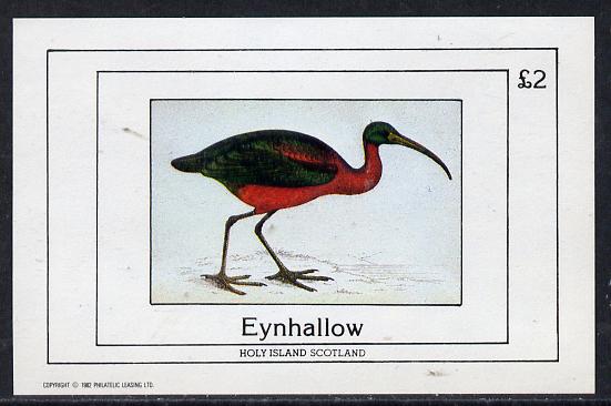Eynhallow 1982 Waders #3 imperf deluxe sheet (£2 value) unmounted mint , stamps on birds