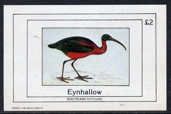 Eynhallow 1982 Waders #3 imperf deluxe sheet (Â£2 value) unmounted mint , stamps on birds