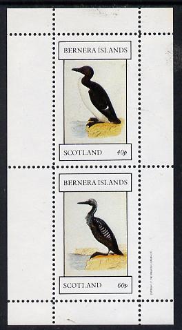 Bernera 1982 Sea Birds perf  set of 2 values (40p & 60p) unmounted mint, stamps on , stamps on  stamps on birds