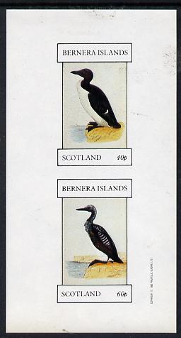 Bernera 1982 Sea Birds imperf  set of 2 values (40p & 60p) unmounted mint, stamps on , stamps on  stamps on birds