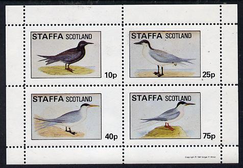 Staffa 1981 Sea Birds #01 perf  set of 4 values (10p to 75p) unmounted mint, stamps on birds