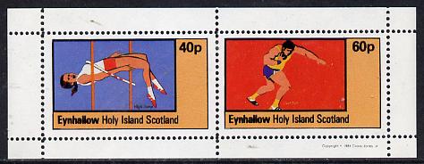 Eynhallow 1981 Athletics (High Jump & Shot) perf  set of 2 values (40p & 60p) unmounted mint, stamps on , stamps on  stamps on sport   high jump   shot