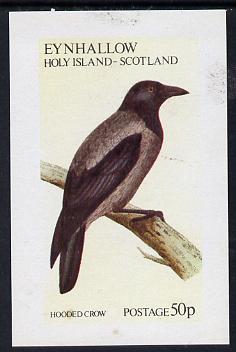 Eynhallow 1973 Hooded Crow imperf souvenir sheet (50p value) unmounted mint