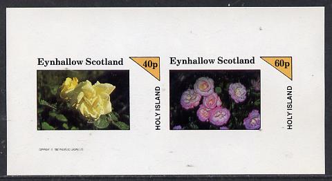 Eynhallow 1982 Roses imperf  set of 2 values (40p & 60p) unmounted mint, stamps on , stamps on  stamps on flowers    roses