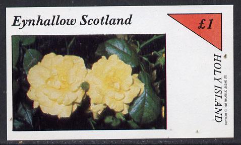 Eynhallow 1982 Roses imperf souvenir sheet (Â£1 value) unmounted mint, stamps on , stamps on  stamps on flowers    roses