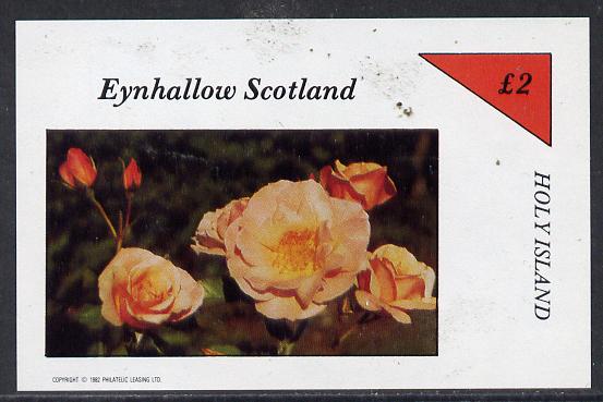 Eynhallow 1982 Roses imperf deluxe sheet (£2 value) unmounted mint, stamps on flowers    roses