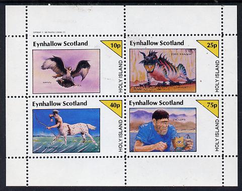 Eynhallow 1982 Mythology perf  set of 4 values (10p to 75p) unmounted mint , stamps on mythology    dragon     cyclops    centaur     harpy, stamps on ancient greece