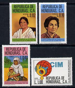 Honduras 1980 Womens Commission set of 4 unmounted mint (SG 990-3), stamps on women