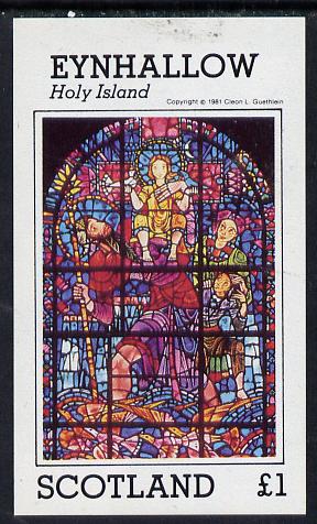 Eynhallow 1981 Stained Glass Windows imperf souvenir sheet (£1 value) unmounted mint, stamps on arts    churches    stained glass