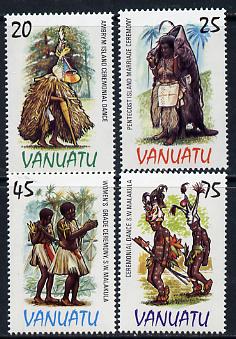 Vanuatu 1985 Costumes set of 4 unmounted mint SG 398-401*, stamps on , stamps on  stamps on costumes