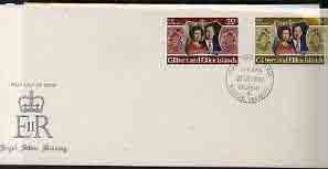 Gilbert & Ellice Islands 1972 Royal Silver Wedding set of 2 on cover with first day cancel, stamps on royalty, stamps on silver wedding      