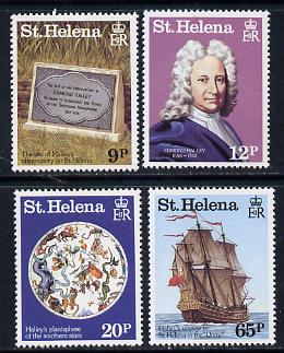 St Helena 1986 Halley's Comet set of 4 unmounted mint (SG 482-85), stamps on , stamps on  stamps on space, stamps on  stamps on halley