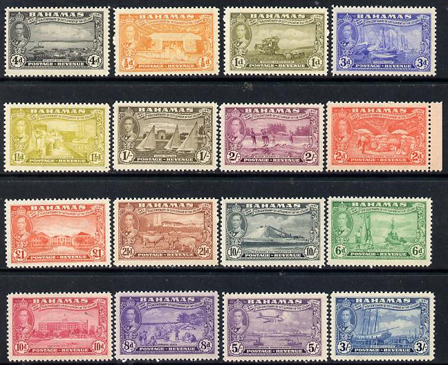 Bahamas 1948 KG6 Eleuthera set of 16 unmounted mint, SG 178-93, stamps on , stamps on  kg6 , stamps on 