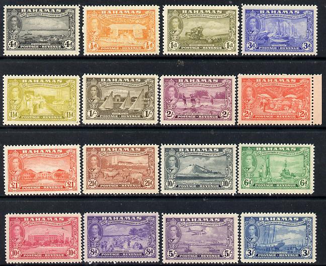 Bahamas 1948 KG6 Eleuthera set of 16 unmounted mint, SG 178-93, stamps on , stamps on  stamps on , stamps on  stamps on  kg6 , stamps on  stamps on 