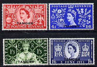 Morocco Agencies - Tangier 1953 Coronation set of 4 unmounted mint SG 306-9, stamps on , stamps on  stamps on royalty      coronation