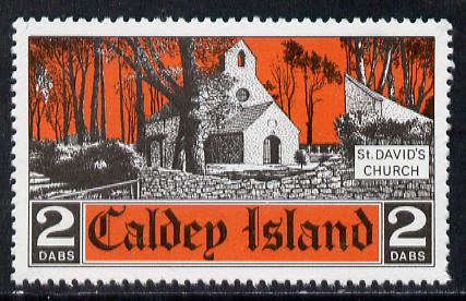 Caldey Island 1974 St David's Church 2 dabs value unmounted mint*, stamps on churches