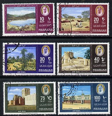 Sharjah 1964 Landscapes set of 6 cto used, SG 75-80, Mi 81-86, stamps on , stamps on  stamps on tourism