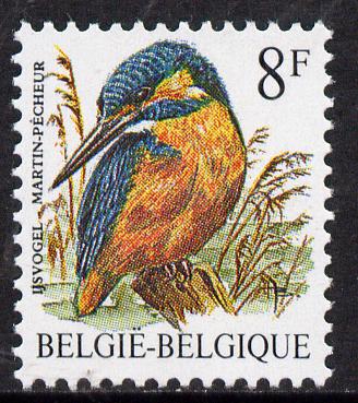 Belgium 1985-90 Birds #1 Kingfisher 8f unmounted mint, SG 2852, stamps on , stamps on  stamps on birds          kingfisher