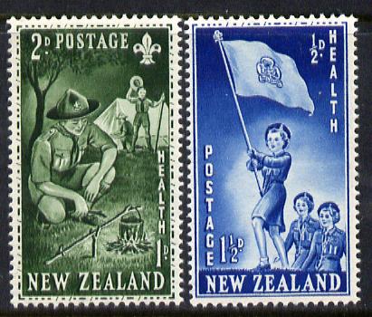 New Zealand 1953 Health - Guides & Scouts set of 2 unmounted mint, SG 719-20*, stamps on , stamps on  stamps on scouts    