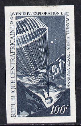 Central African Republic 1968 Venus 4 Exploration (Parachute) imperf colour trial proof (several different combinations available but price is for ONE) unmounted mint as ..., stamps on parachute     space