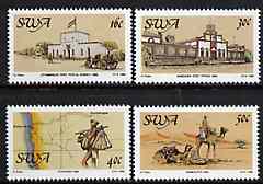 South West Africa 1988 Centenary of Postal Service set of 4 unmounted mint, SG 495-98, stamps on , stamps on  stamps on postal