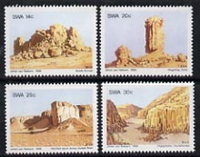 South West Africa 1986 Rock Formations set of 4 unmounted mint, SG 459-62, stamps on , stamps on  stamps on minerals, stamps on  stamps on geology