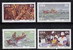 South West Africa 1983 Lobster Industry set of 4 unmounted mint, SG 419-22*, stamps on , stamps on  stamps on food, stamps on  stamps on marine-life, stamps on  stamps on lobsters
