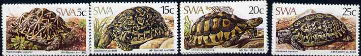 South West Africa 1982 Tortoises set of 4 unmounted mint, SG 390-93, stamps on , stamps on  stamps on animals, stamps on  stamps on reptiles, stamps on  stamps on tortoises