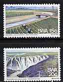 South West Africa 1976 Water & Electricity Supply set of 2 unmounted mint, SG 295-96, stamps on , stamps on  stamps on irrigation, stamps on  stamps on civil engineering, stamps on  stamps on electricity, stamps on  stamps on waterfalls, stamps on  stamps on energy