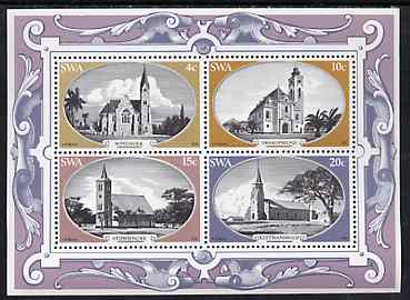 South West Africa 1978 Historic Churches m/sheet unmounted mint, SG MS 323, stamps on , stamps on  stamps on churches