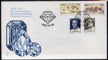 South West Africa 1983 Diamond Discovery set of 4 on unaddressed illustrated cover with special first day cancel, stamps on , stamps on  stamps on minerals