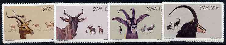 South West Africa 1980 Antelope set of 4 unmounted mint, SG 345-48, stamps on animals, stamps on antelope