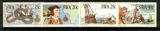 South West Africa 1982 Discoverers of South West Arica (1st Issue) set of 4 unmounted mint, SG 394-97*, stamps on , stamps on  stamps on explorers, stamps on  stamps on ships