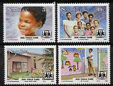 Namibia 1993 SOS Child Care  set of 4 unmounted mint, SG 619-22, stamps on , stamps on  stamps on children, stamps on  stamps on rescue