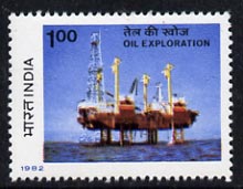 India 1982 Oil & Natural Gas Commission unmounted mint, SG 1049*, stamps on minerals, stamps on  oil , stamps on mining, stamps on 