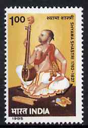 India 1985 Shyama Shastri (Composer) unmounted mint SG 1174*, stamps on music     composers