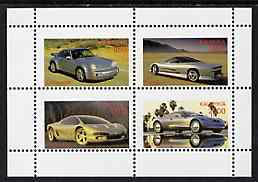 Kalmikia Republic 1997 Cars perf sheetlet containing complete set of 4 unmounted mint, stamps on , stamps on  stamps on cars