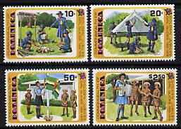 Dominica 1979 50th Anniversary of Girl Guides set of 4 unmounted mint, SG  672-75*, stamps on , stamps on  stamps on scouts, stamps on  stamps on guides