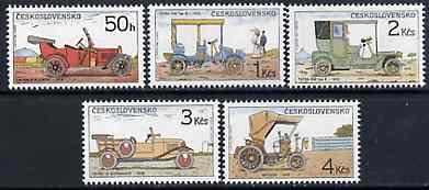 Czechoslovakia 1988  Historic Motor Cars set of 5 unmounted mint, Mi 2947-51*, stamps on , stamps on  stamps on cars   