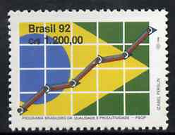 Brazil 1992 Quality & Productivity Programme unmounted mint, SG 2562*, stamps on , stamps on  stamps on economy, stamps on business, stamps on flags