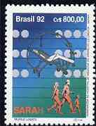 Brazil 1992 Sarah Locomotor Hospital unmounted mint, SG 2557*, stamps on medical    hospitals