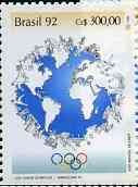 Brazil 1992 Barcelona Olympic Games (2nd issue) unmounted mint SG 2526*, stamps on olympics    maps  