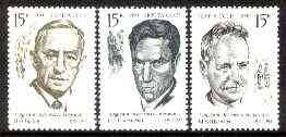 Russia 1990 Nobel Prize Winners for Literature set of 3 unmounted mint, SG 6192-94, Mi 6135-37*, stamps on , stamps on  stamps on personalities, stamps on  stamps on literature, stamps on  stamps on nobel