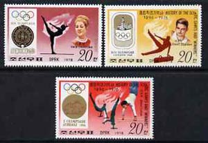 North Korea 1978 Gymnastics the 3 x 20ch values from the History of Olympics set of 15 unmounted mint (SG N 1753, 1761 & 1766), stamps on , stamps on  stamps on gymnastics, stamps on  stamps on  gym , stamps on  stamps on gymnastics, stamps on  stamps on 