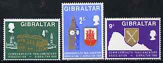 Gibraltar 1969 Commonwealth Parliamentary Association set of 3, SG 233-35 unmounted mint*, stamps on constitutions