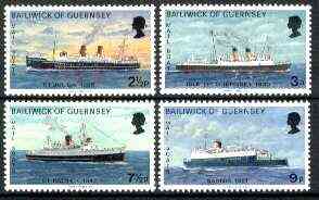 Guernsey 1973 Mail Packet Boats #2 set of 4 unmounted mint, SG 80-83*, stamps on , stamps on  stamps on mail ships, stamps on postal, stamps on ships